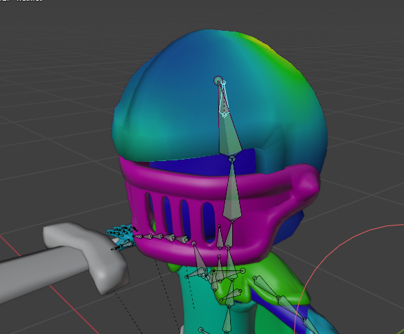 Helmet not weightpainted